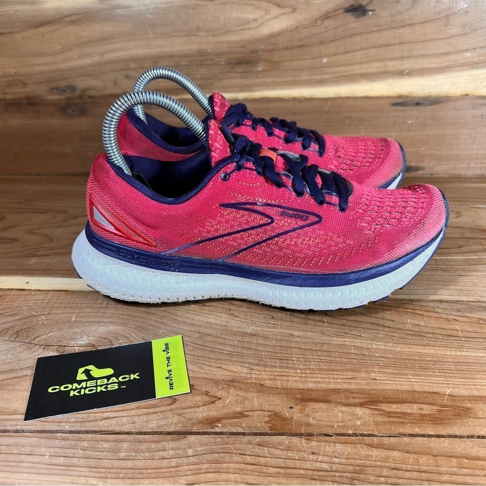 Brooks Glycerin 19 Red Navy 1203431B623 Running Shoes Sneakers Womens Size 8